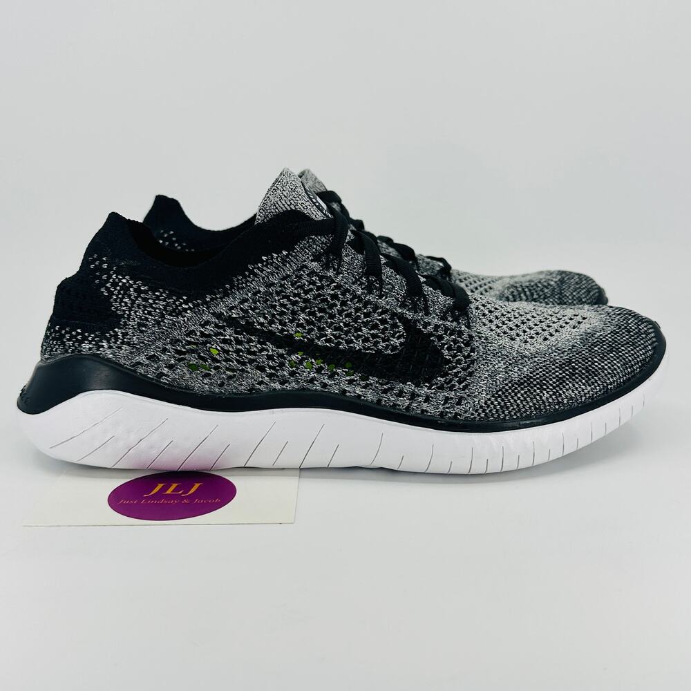 Nike Women's Free RN Flyknit 2018 Running Shoes 'Oreo' 942839-101 Size 8